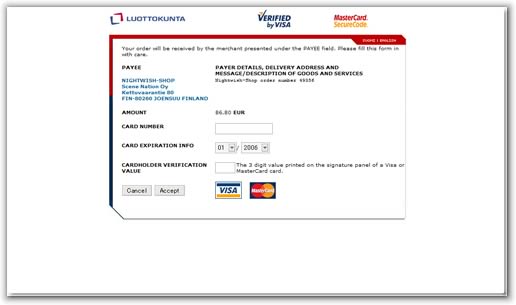 くれジッドカード情報を入力